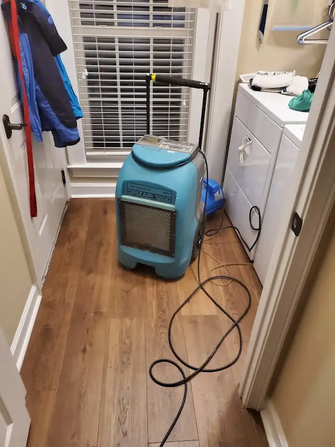 Commercial dehumidifier deployed for Flood Damage Cleanup in Snowflake